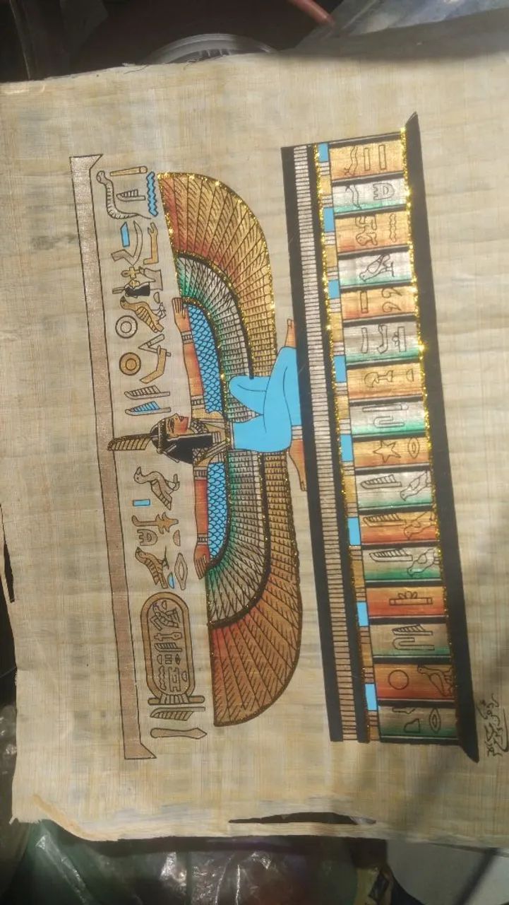 Lindo Papiro egípcio de Isis colori6