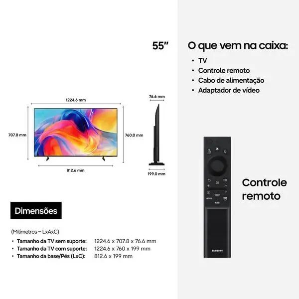 Samsung Smart TV 55" MiniLED 4K M75H 2026  - LANÇAMENTO - Foto 5
