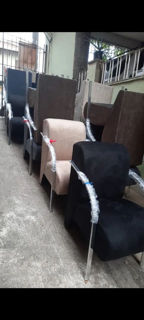 Poltronas direto da fábrica modelos braço alumínio e braço de madeira  - Foto 3