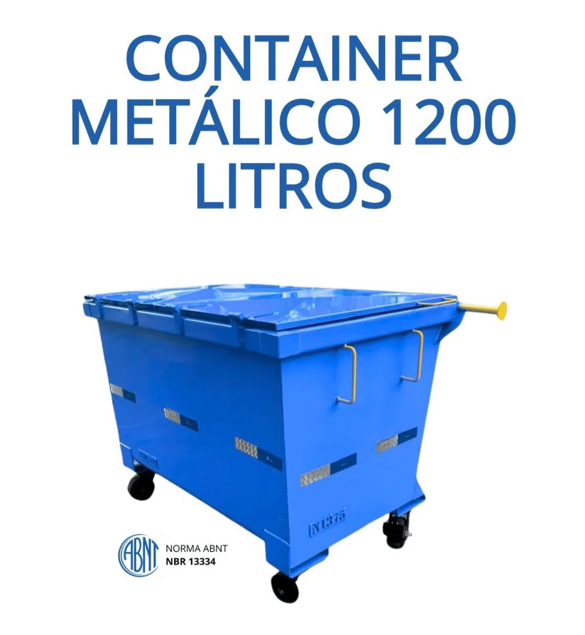Lixeira contener basculante capacidade 1200lts  - Foto 2