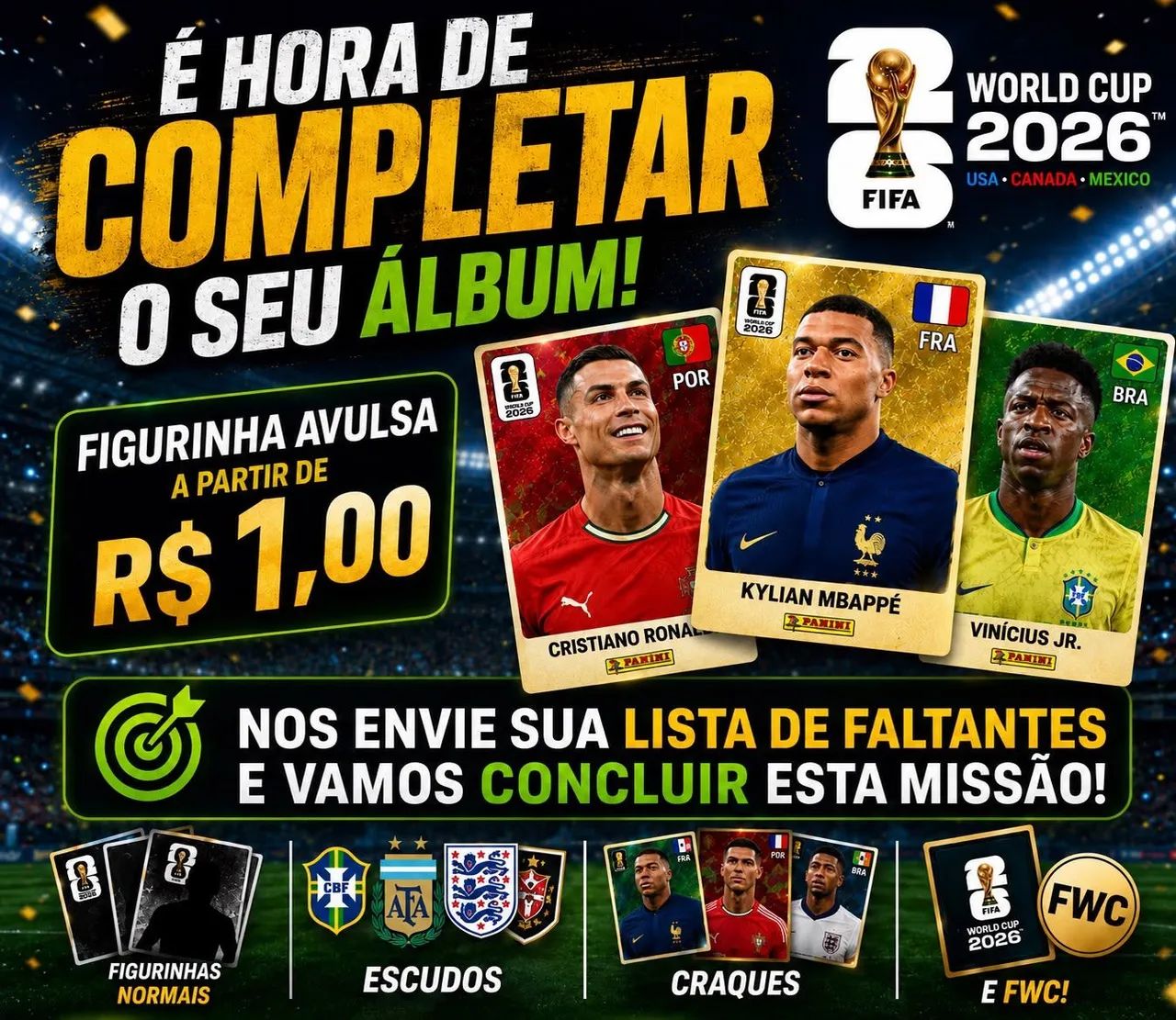 Figurinhas da copa do mundo 2026