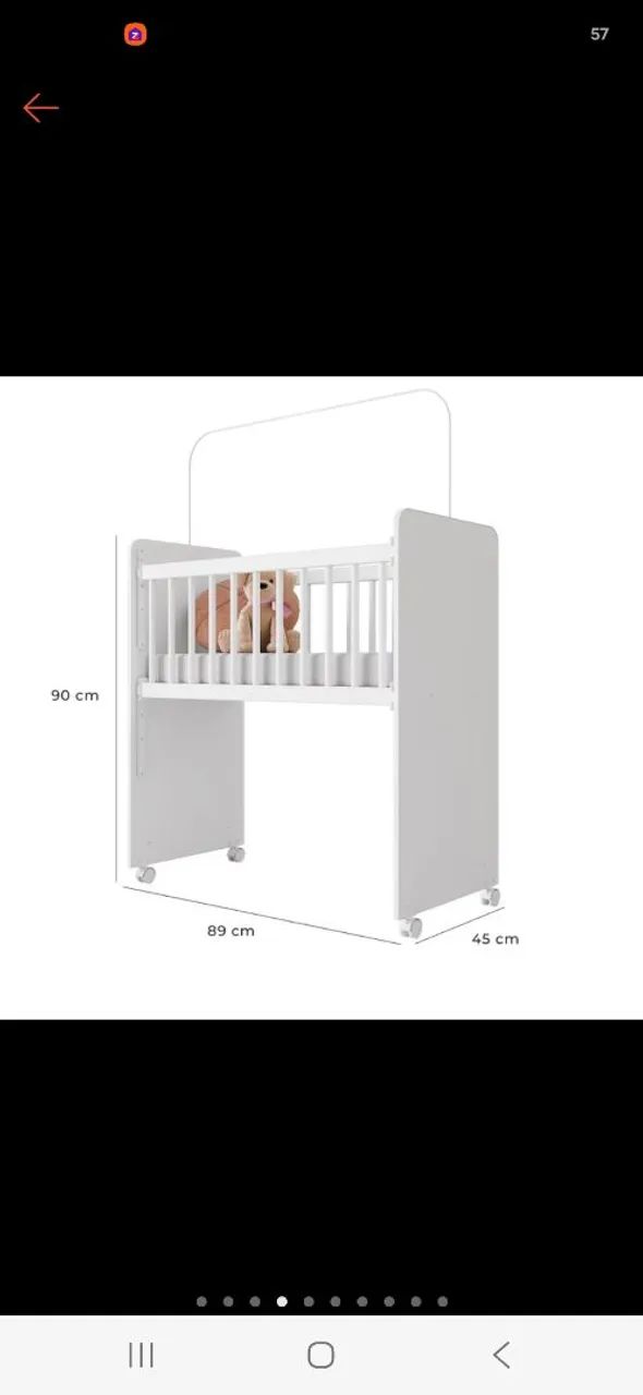 Mini berço infantil com colchão 