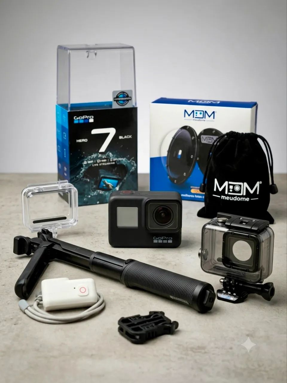 GoPro Hero 7 Black ORIGINAL + Kit Meudome Completo (Impecável)