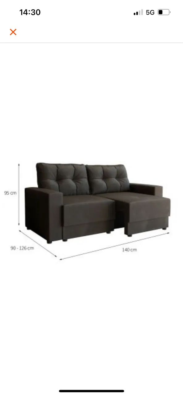 Sofá suede cinza 2 lugares Lubeck (marca Mobly) - Foto 4