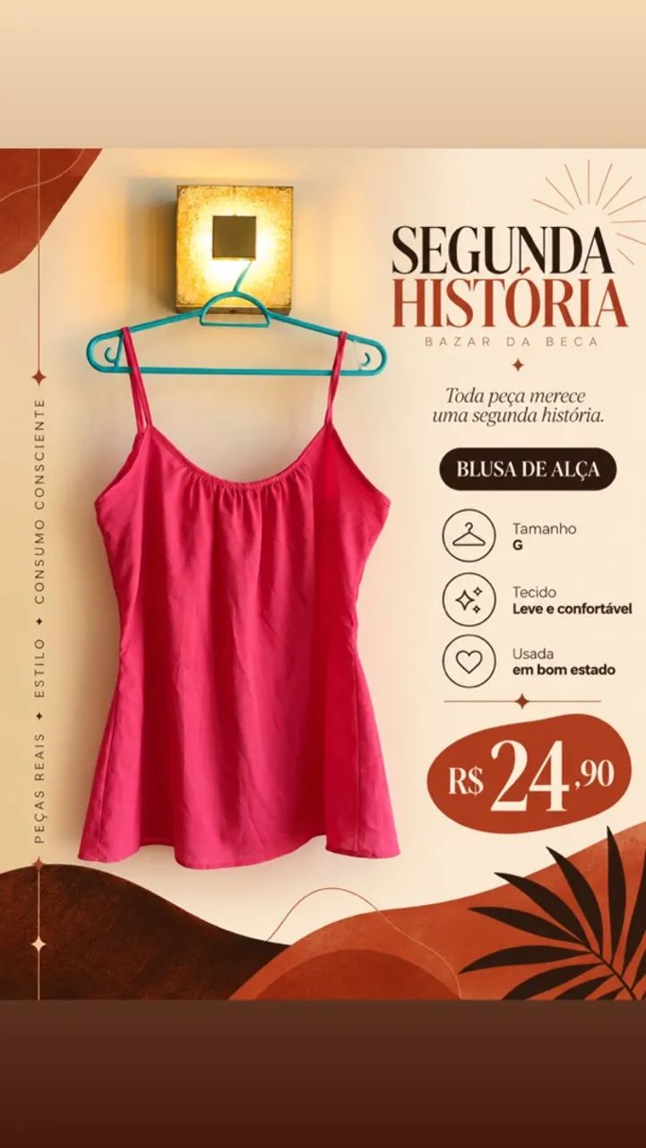 Blusa de alcinha Rosa