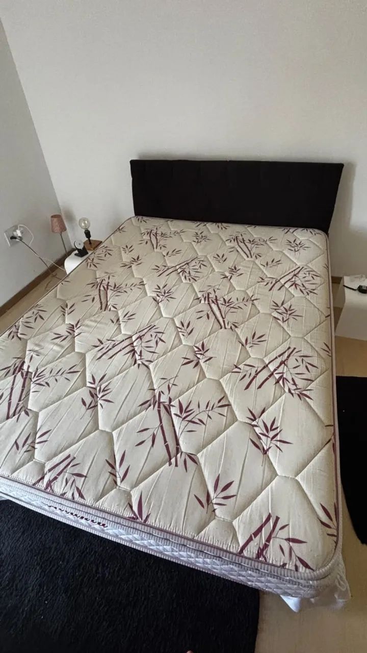CAMA COMPLETA COM COLCHÃO E CABECEIRA