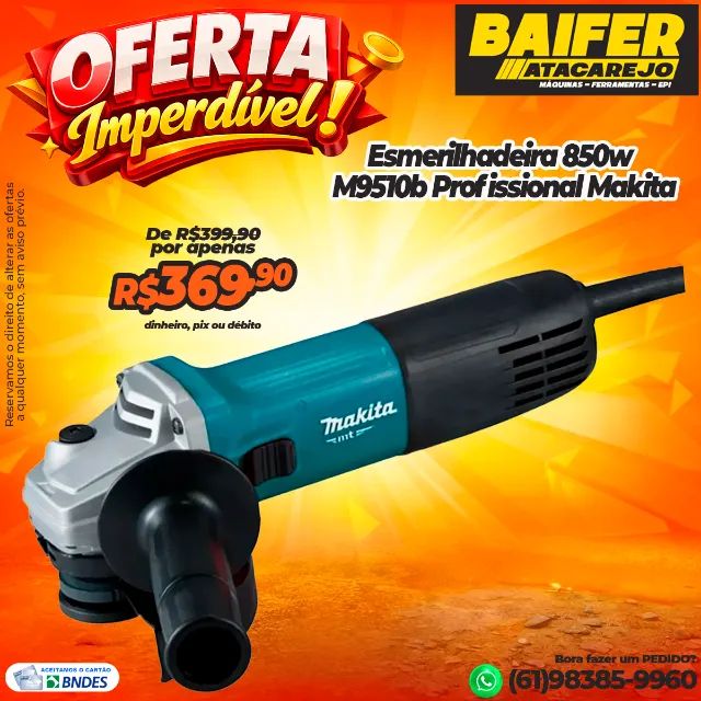 Esmerilhadeira 850w M9510b Profissional Makita