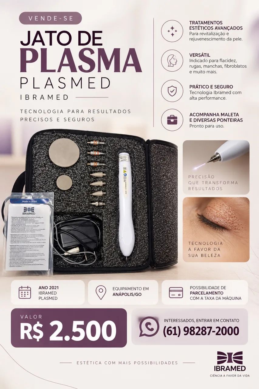 Plasmed Ibramed - Aparelho Jato de Plasma + Ponteiras