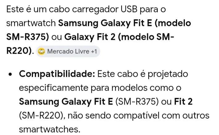 Carregador USB SmartWatch Samsung - Foto 2