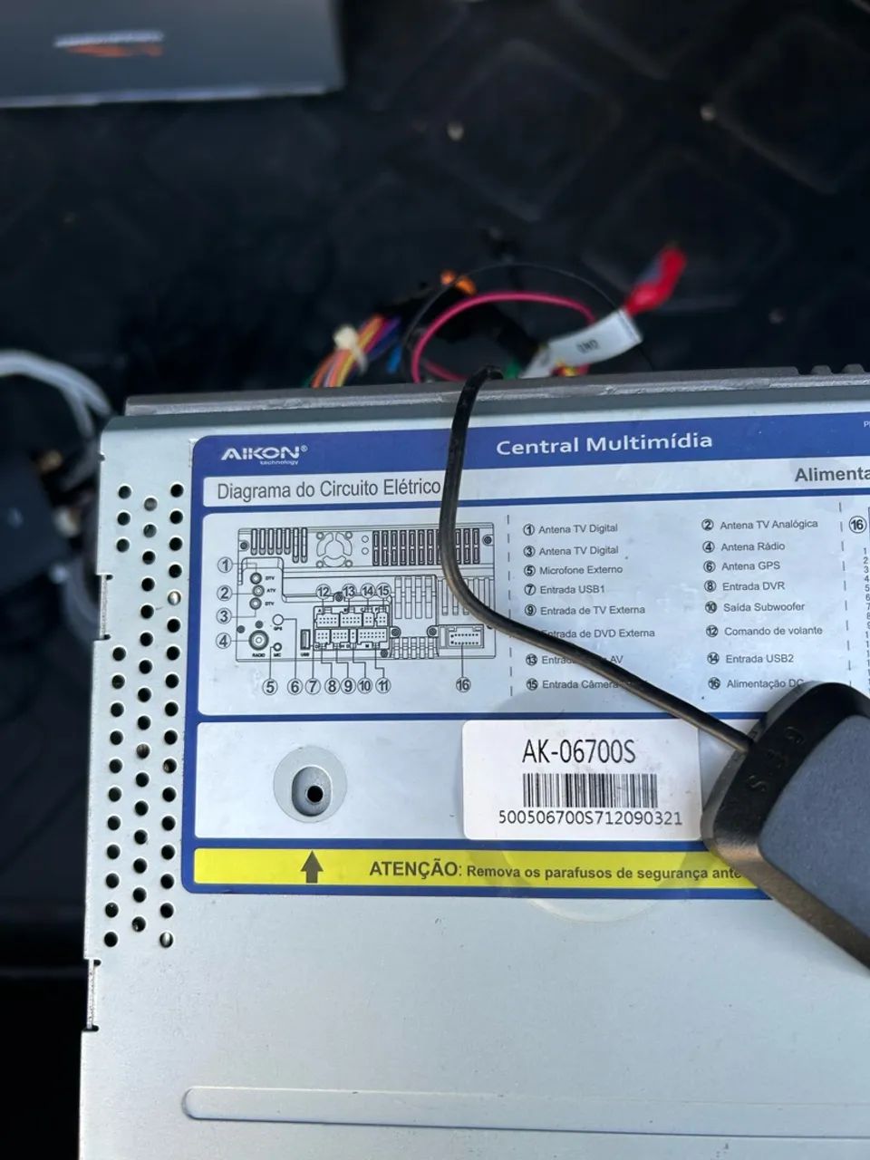 Vendo multimídia Aikon 7 polegadas com módulo de tv e câmera de ré original  - Foto 4