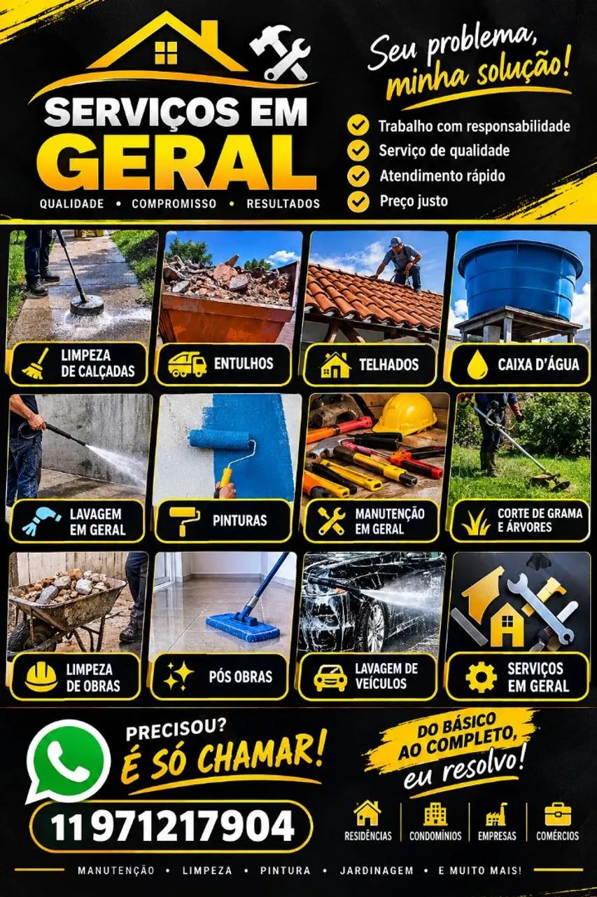 Serviços em geral, pra tudo oque você precisa 