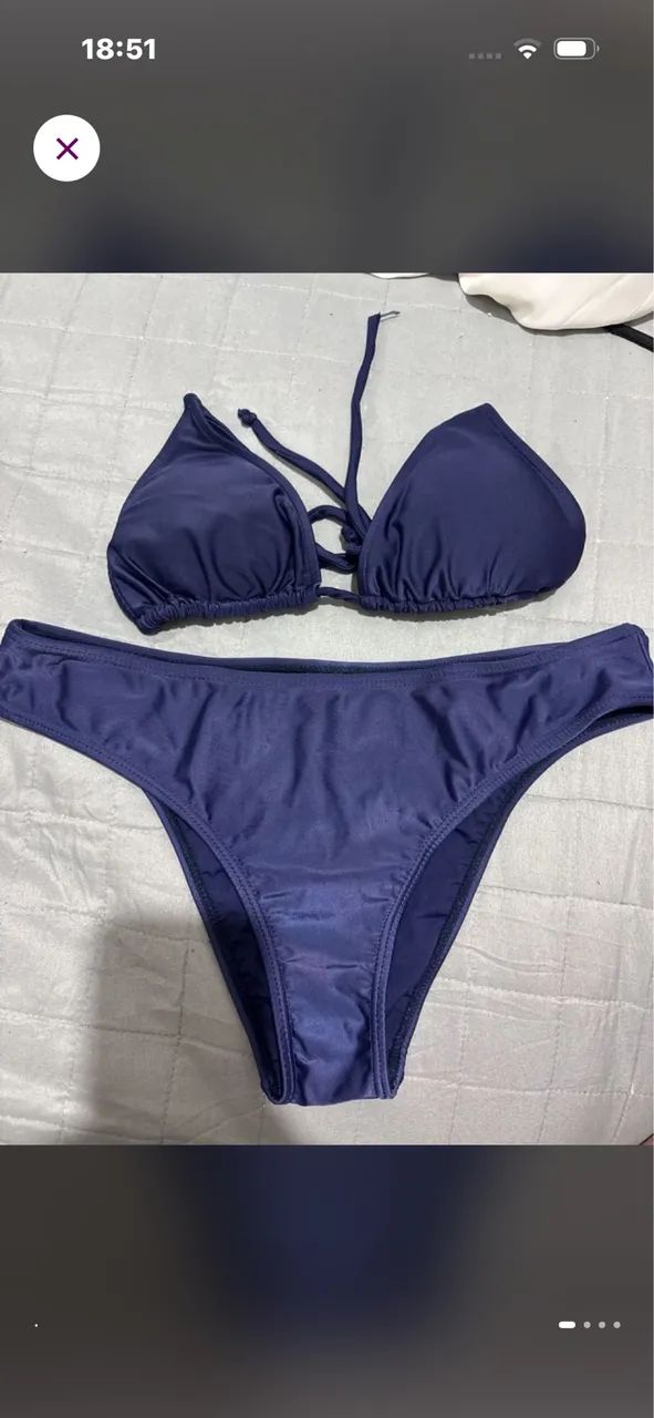 Biquíni cortininha água doce roxo 