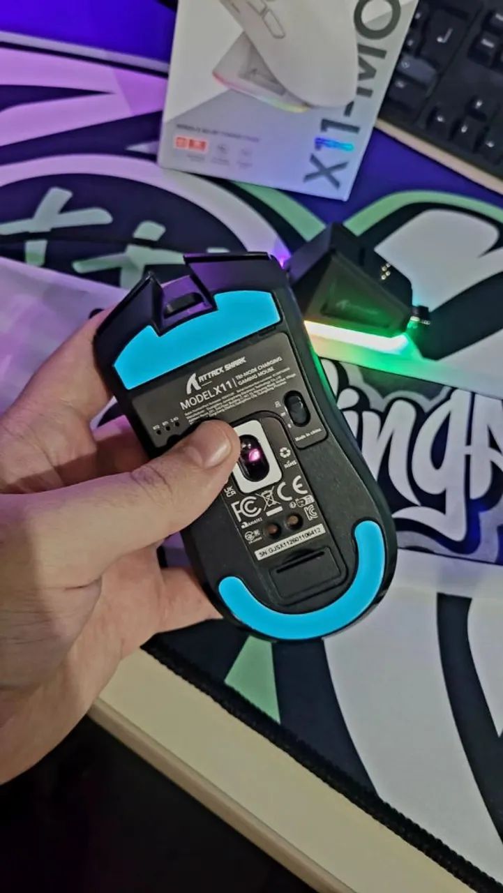 VENDO MOUSE ATTACK SHARK X11 (NOVO)  - Foto 3
