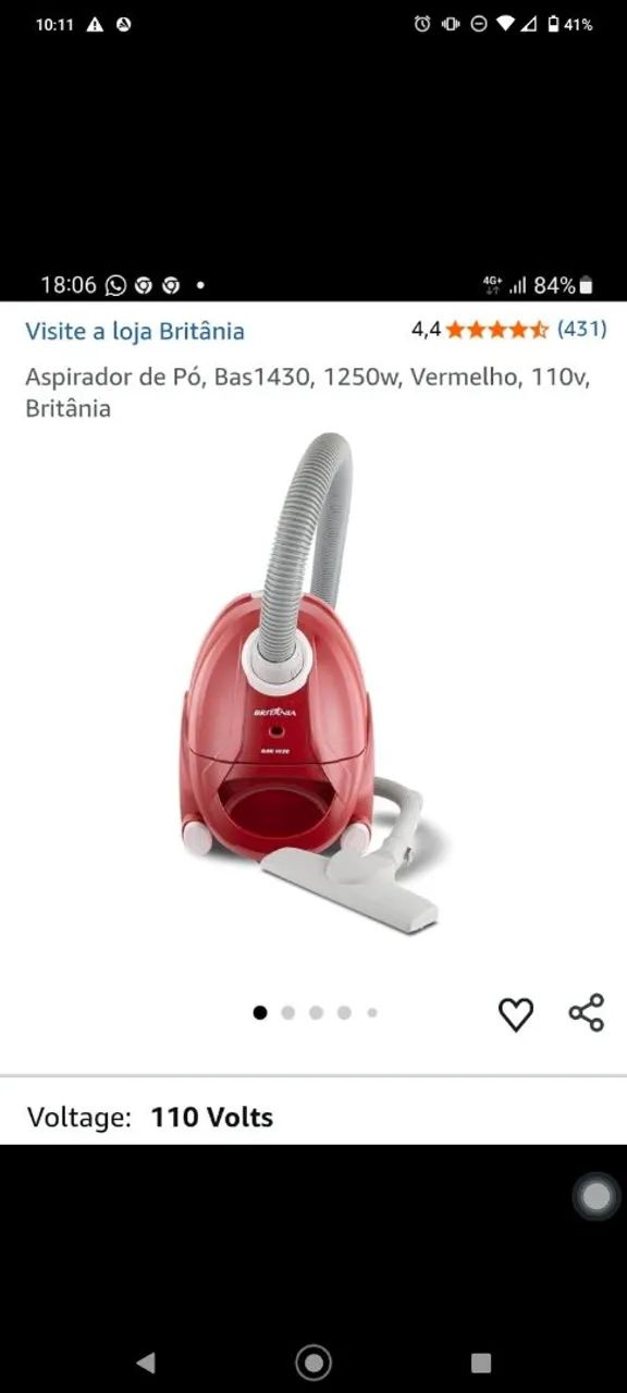 Aspirador de pó SUPER POTENTE BRITÂNIA 110V - Foto 2