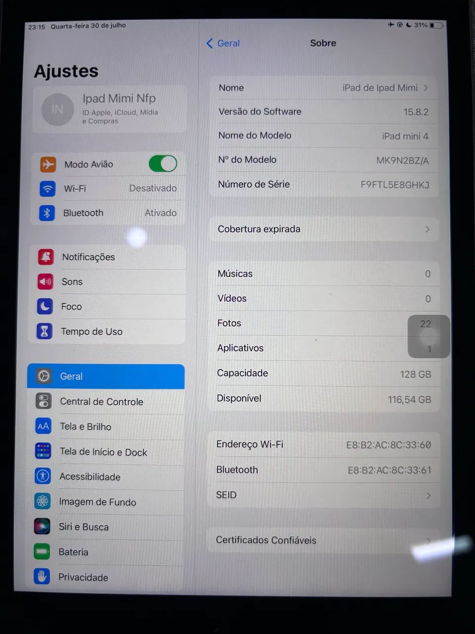iPad mini 4 Wi-Fi 128 GB + Caixa Original - Foto 2