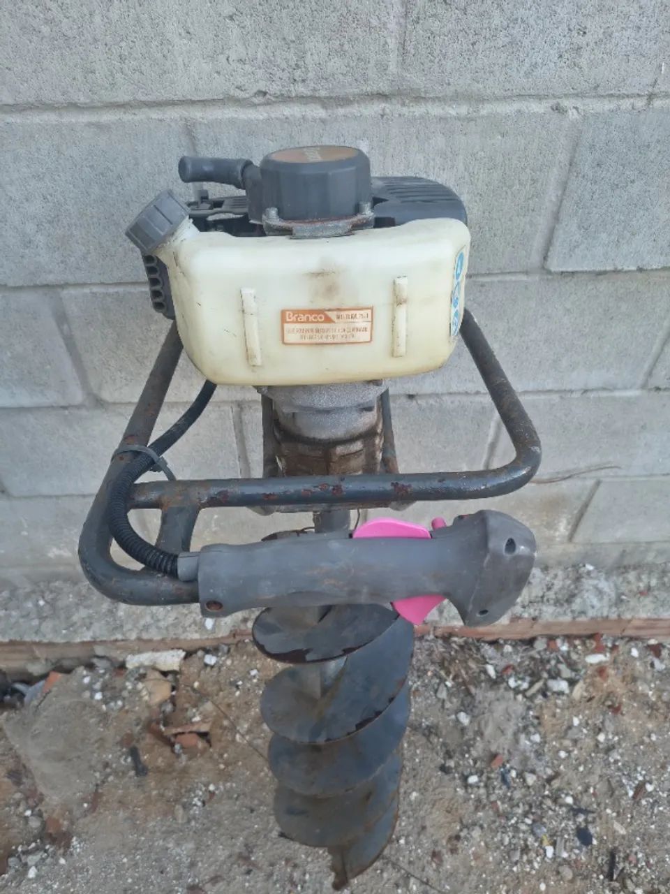 Perfurador De Solo Gasolina Branco Bps52 + Broca De 30cm - Foto 2