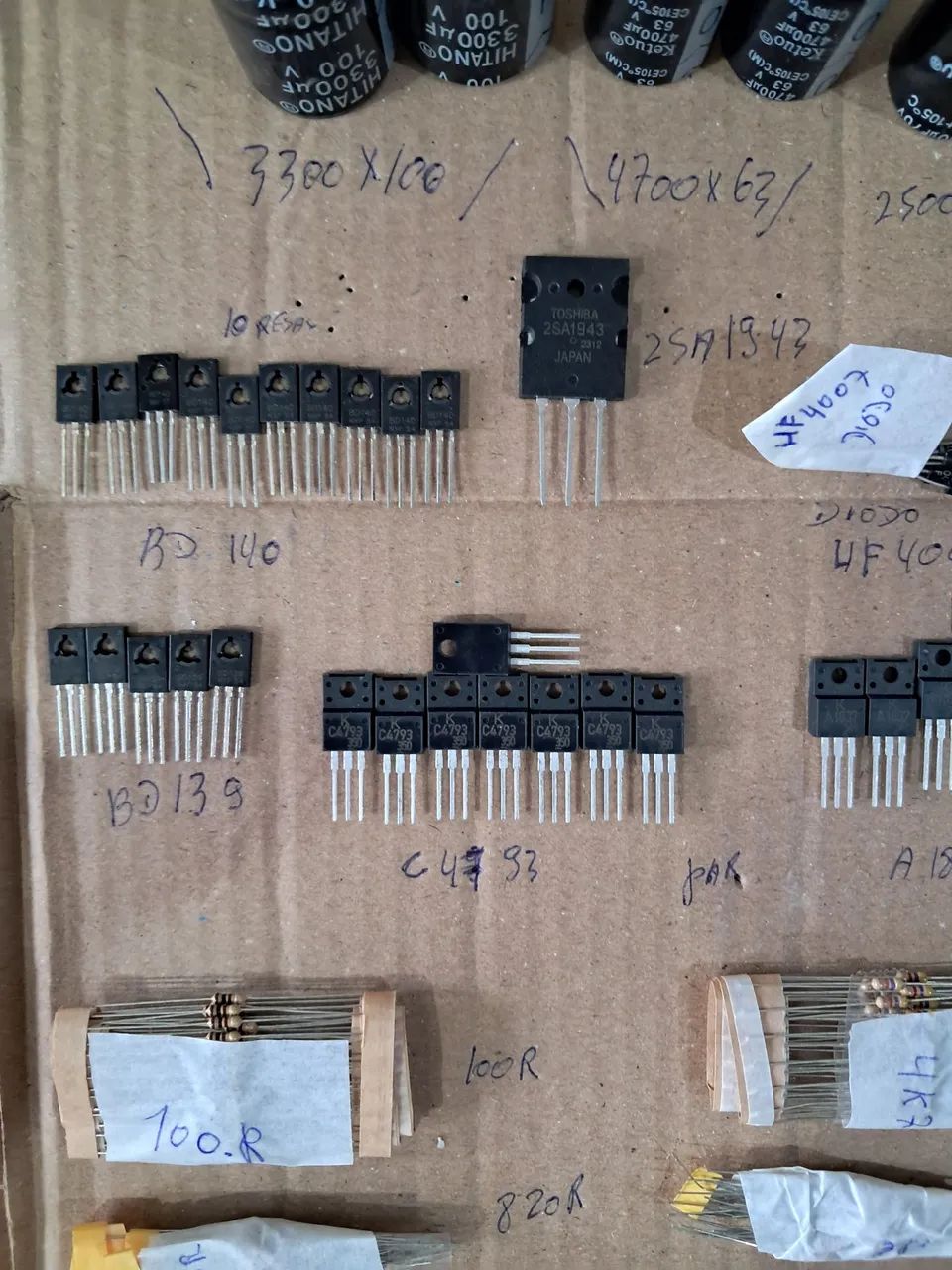 Kit- capacitor -transistor - Diodo - Resistor - Diodo cmd - transistor cmd  - Foto 5