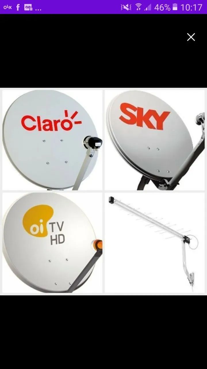 Antena Satélite ou Digital Instalada 