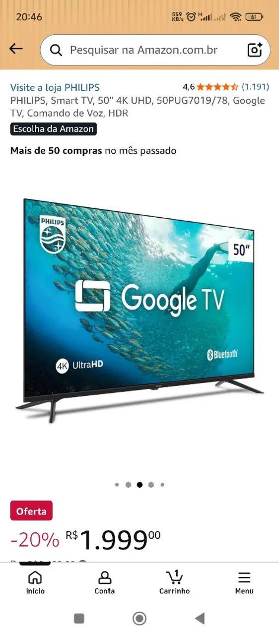 Tv Philips 50 polegadas  - Foto 3