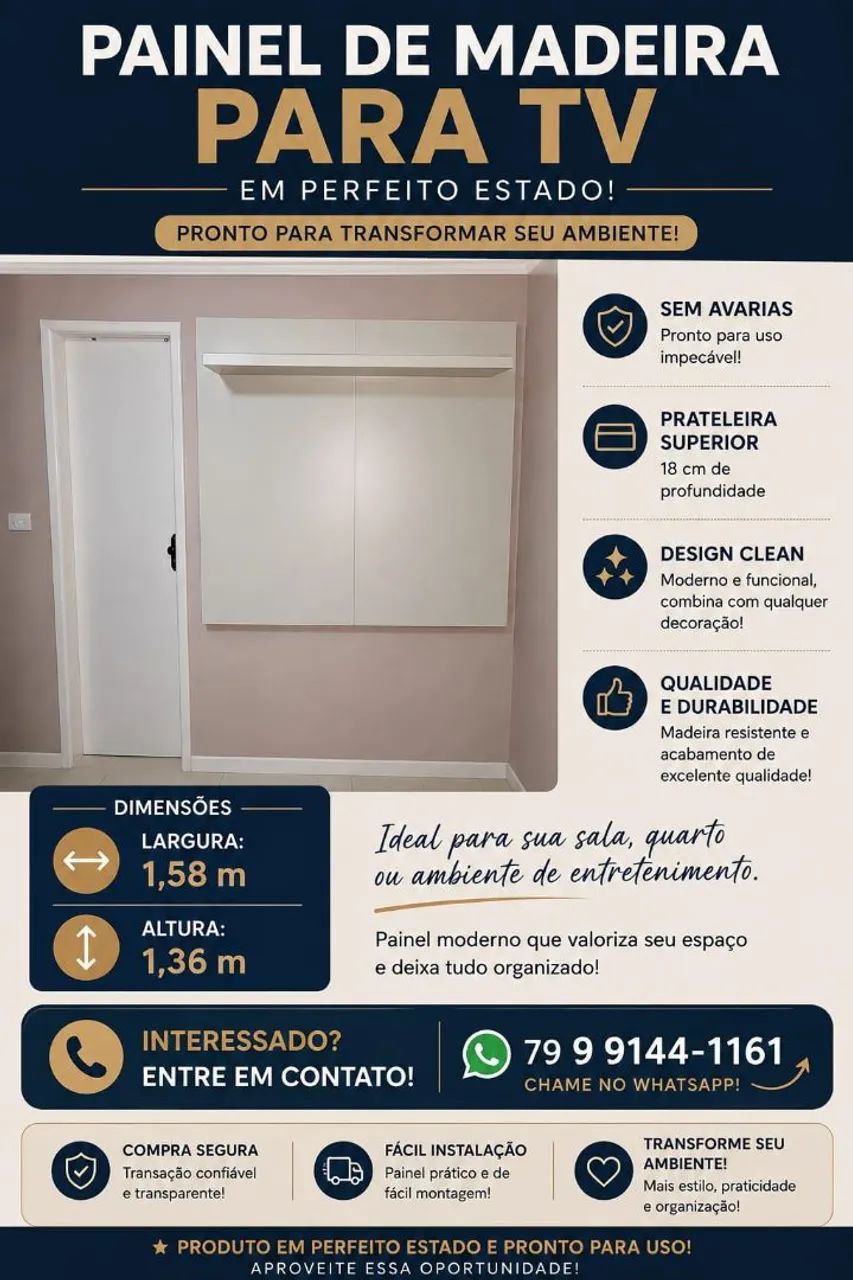 Painel TV e mosaico de espelho - Foto 2