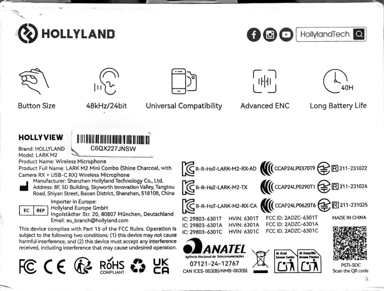 Combo câmera & microfone Hollyland - Foto 3