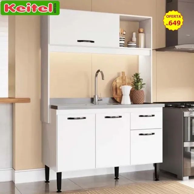 kit Cozinha Compacta Katy Branco 
