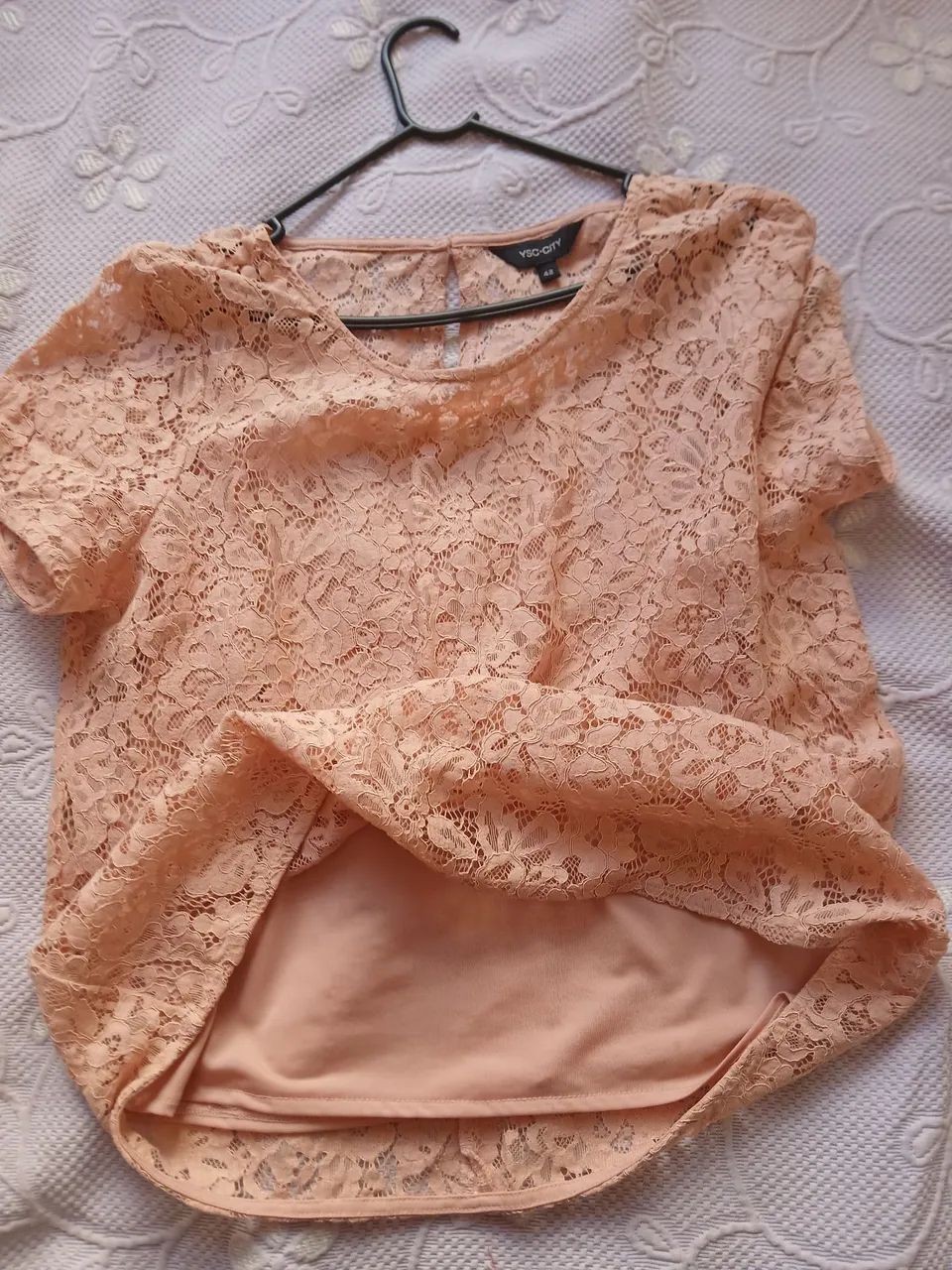 Blusa renda nude M/G - Foto 5