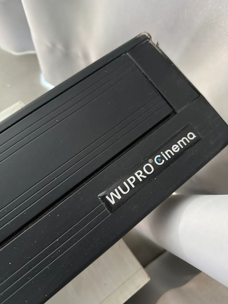 Tela elétrica de chão wupro, 120 polegadas tecido de cristal preto para projetor 