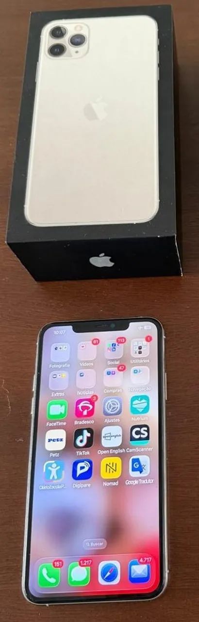 iPhone 11 Pro Max 256GB Prata - Celulares e Smartphones