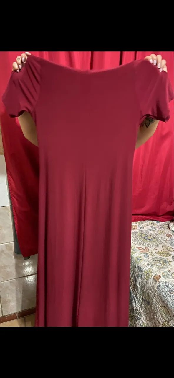 Vestido de festa Marsala 