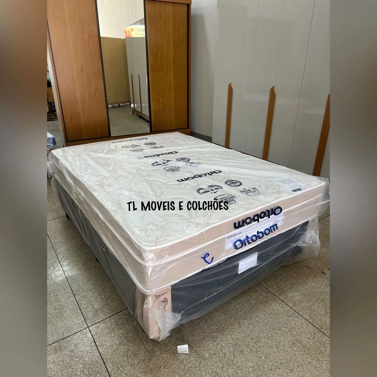 Colchão casal mais base box 