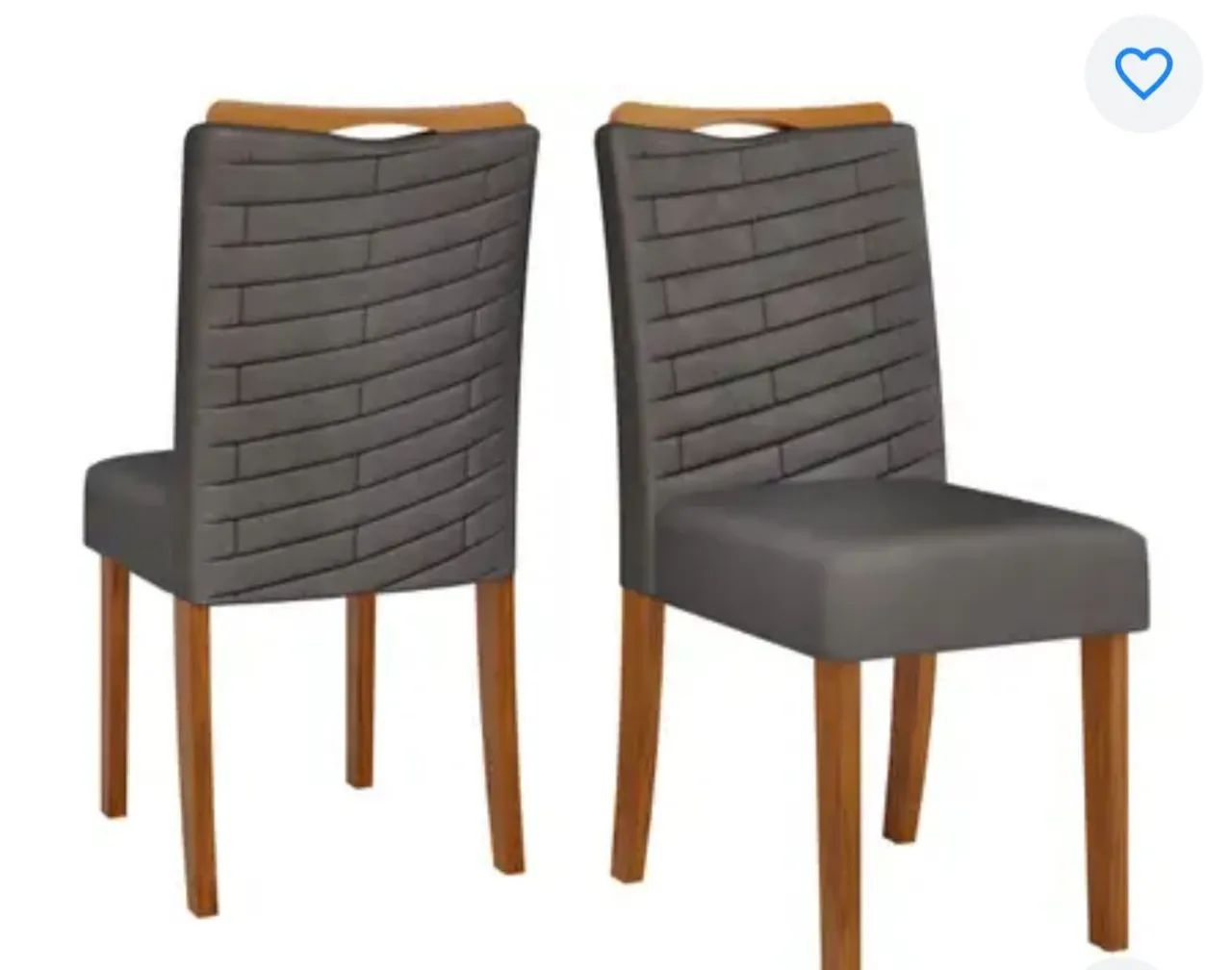 Mesa de jantar 6 cadeiras retangular cinza e lunar  - Foto 4