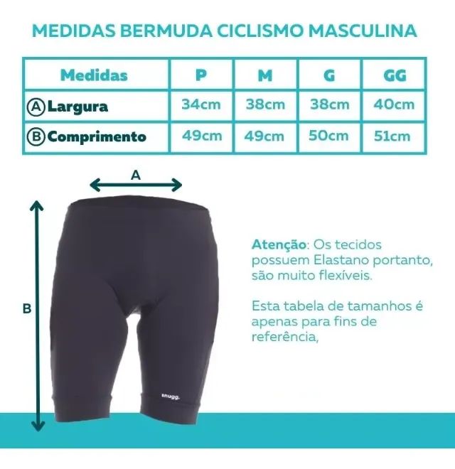 Bermuda Ciclista Masculina com Espuma e Proteção UV - Foto 4