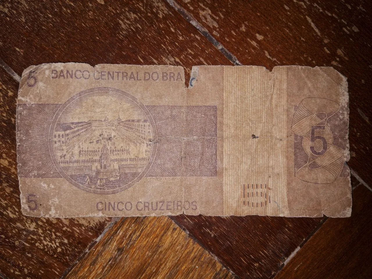 Cédula Usada de 5 Cruzeiros Dom Pedro I - Foto 2