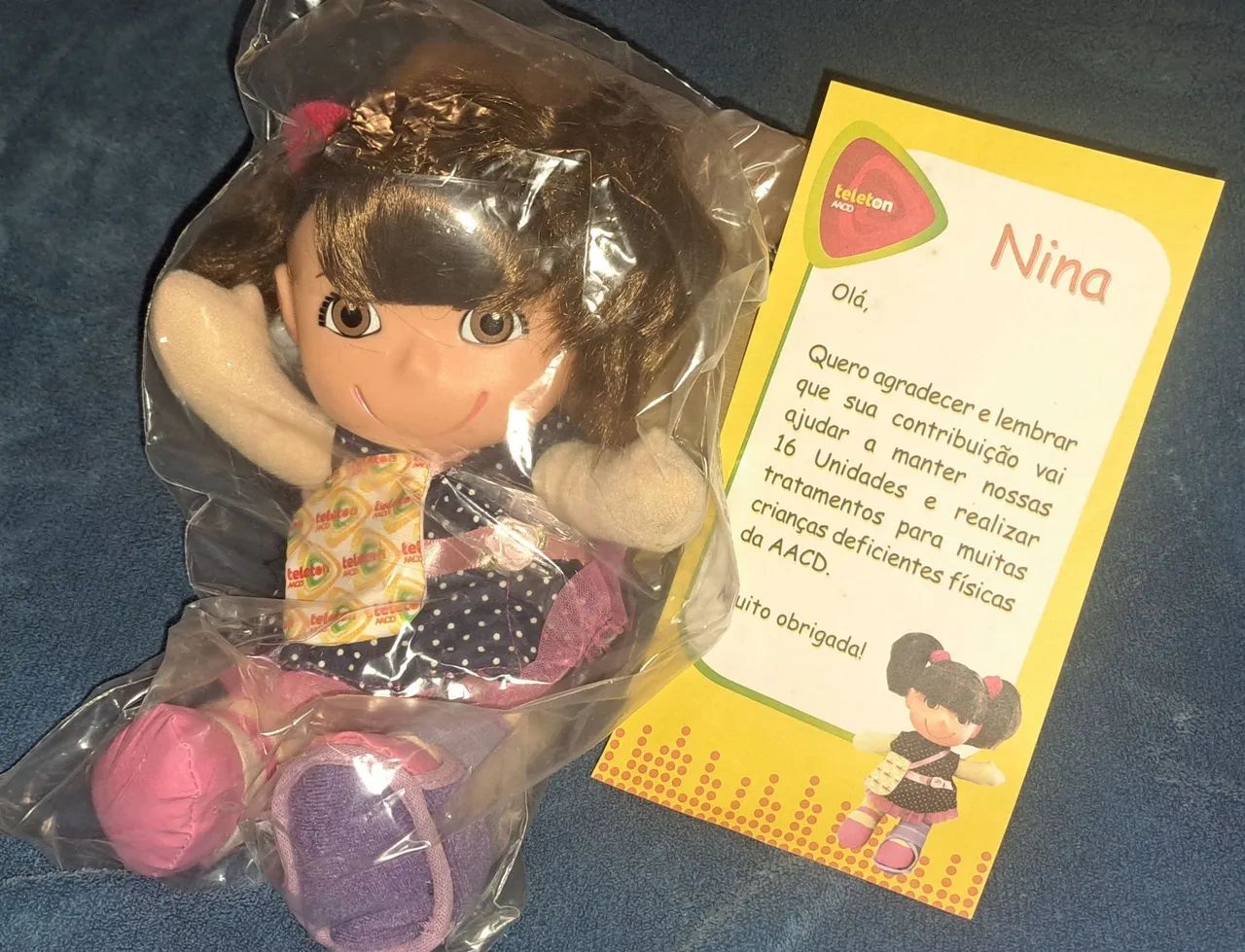Boneca Nina com bota ortopédica AACD-Teleton original lacrada - Foto 2