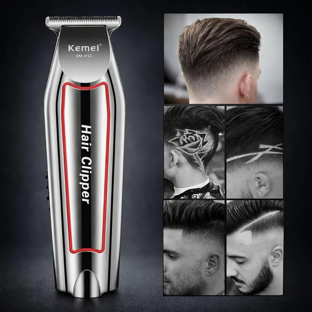 Maquina De Corte Acabamento Kemei Km 032 Bivolt Prateada