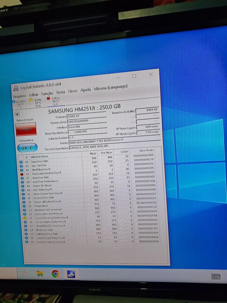 HD 250GB Samsung (crítico) - Foto 3