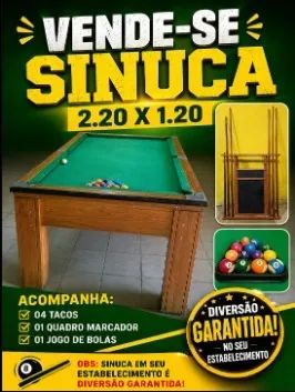 Sinuca  2,20 x 1,20     