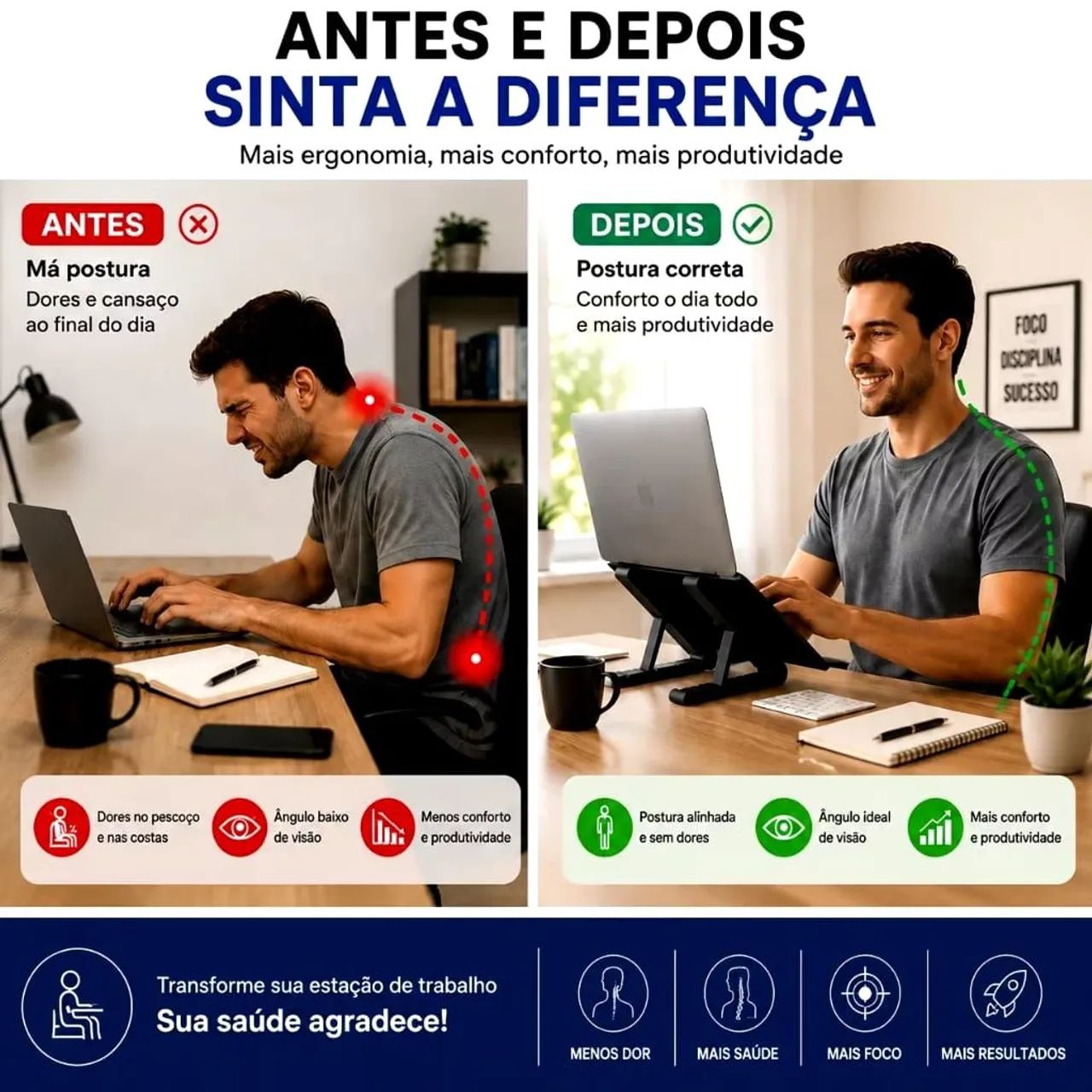Suporte dobrável para notebook multiuso - Foto 5