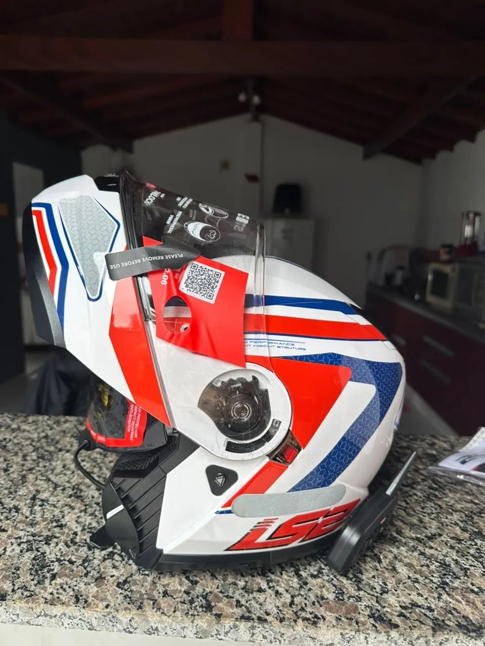 Vendo capacete ls2 strobe 2 azul  - Foto 4