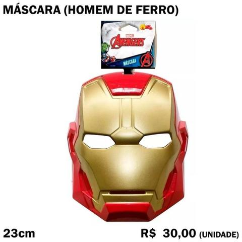 Máscara Homem de Ferro Adulto Plástico Resistente