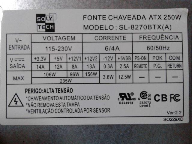 Fonte 250W