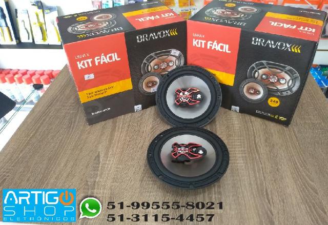 Par Alto Falante Bravox B3x60x Triaxial 6 Polegadas 100W Rms