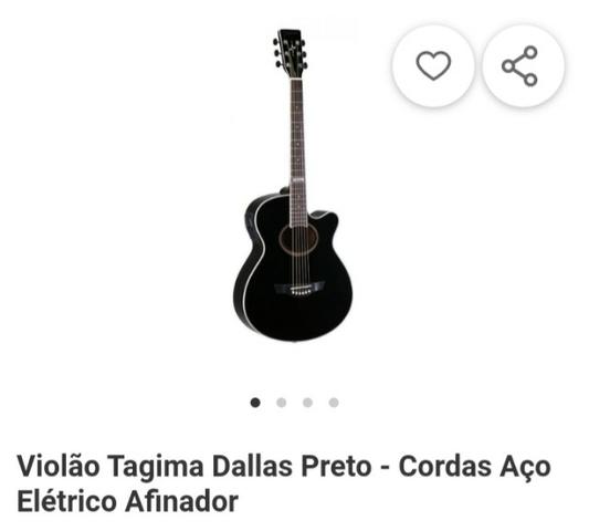 Violão Tagima Dallas Preta - Foto 5