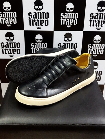 sapatênis osklen pespontos preto