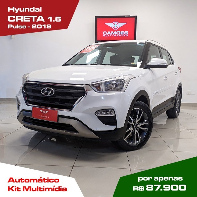 CRETA 1.6 PULSE 2018 AUT. + KIT MULTIMÍDIA TOP