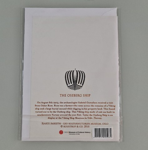 Cartão Decorativo - Viking - Oseberg Ship - Novo - Foto 2