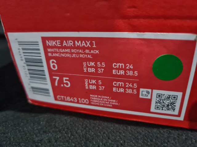 Nike Air Max 1 Game Royal n 37 BR  - Foto 4