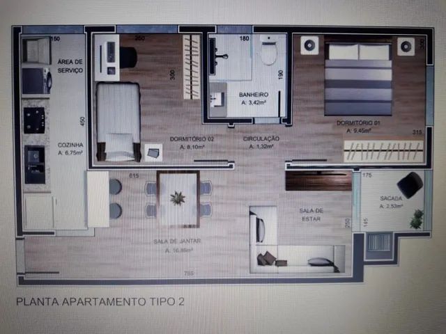 Apartamento à venda 2 Quartos 1 Suite 1 Vaga 55.89M² São Pedro São José dos  Pinhais - PR