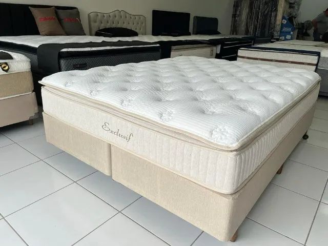 Cama Box Queen Size Pillow Top Macio Molas Ensacadas Marca Sankonfort Nova! - Foto 2